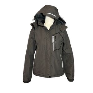 Suokeni slate gray waterproof and breathable ski jacket - S